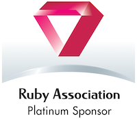 Rubyアソシエーションのプラチナスポンサーのマーク（Rubyアソシエーションのページを新しいタブで開きます。）